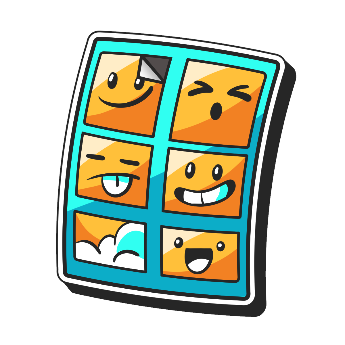 Custom sticker sheet with multiple designs on waterproof vinyl