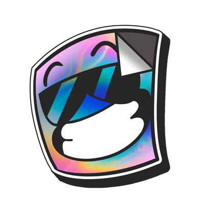 Custom holographic stickers with rainbow shimmer vinyl finish