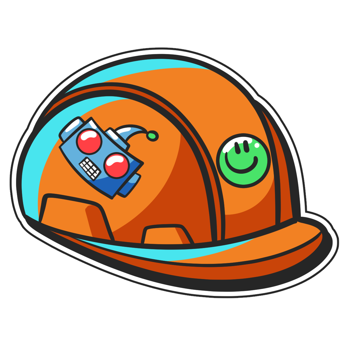 Custom hard hat stickers on scratch resistant weatherproof vinyl